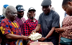Rep visits war-torn C-River community, distributes palliatives, cash