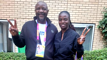 Sports Minister receives Tobi Amusan in Birmingham after Oregon heroics