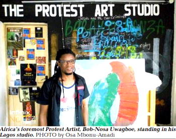 A visit to Bob-Nosa’s Protest Art Studio