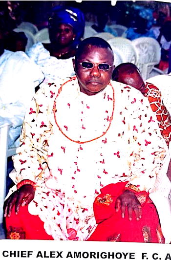 Chief Alex Amorighoye dies at 85