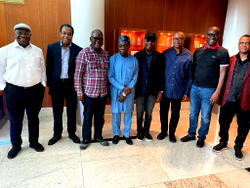 2023: Obasanjo, Peter Obi, Wike’s London photo stirs reactions on Twitter