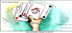 Political last card, …