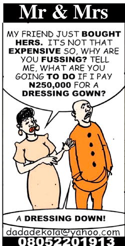 Mr & Mrs: Dressing down for N250k dressing gown