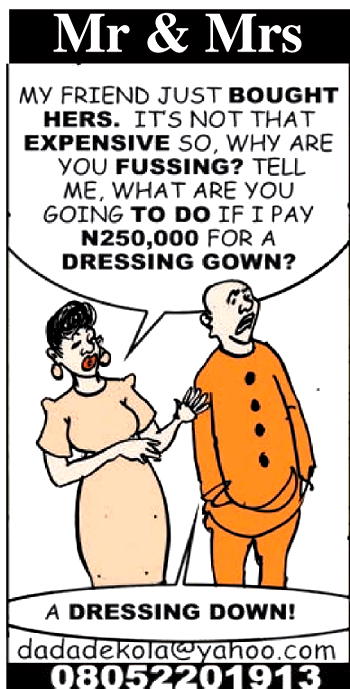 Mr & Mrs: Dressing down for N250k dressing gown