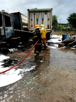 Anxiety as truck explodes beside RCCG Camp [Photos]