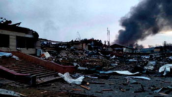 Russia claims responsibility for Ukrainian train station strike