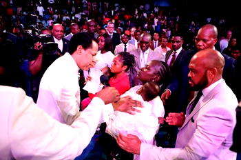 Pastor Chris and rain of miracles at Healing Streams Live Services