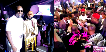 Obi Cubana makes money rain at Mercy Chinwo’s wedding [Video]