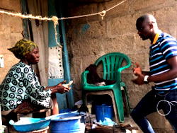 Man provides kits for school children, provides foodstuff for widows in his former slum community 