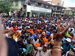 [Video] Tinubu’s men taunt Obidients, Atikulated with massive ‘Asiwaju Walk’ rally in Ibadan&nbsp;