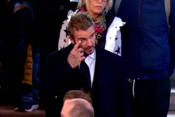David Beckham weeps at Queen Elizabeth’s coffin