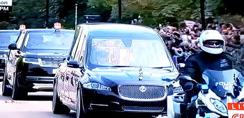 Queen Elizabeth’s coffin leaves for Windsor