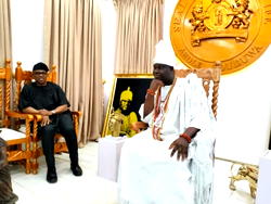 [VIDEO]: It’s nobody’s turn, says Peter Obi at Ooni’s palace