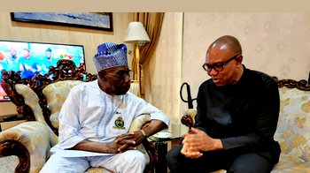 [Photos] Peter Obi visits Obasanjo