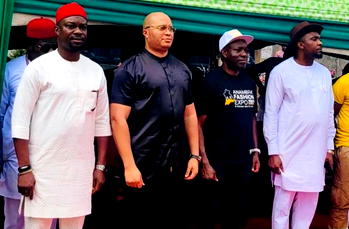 Gov Soludo commissions new road built by bizman, Onwumelu in Anambra community