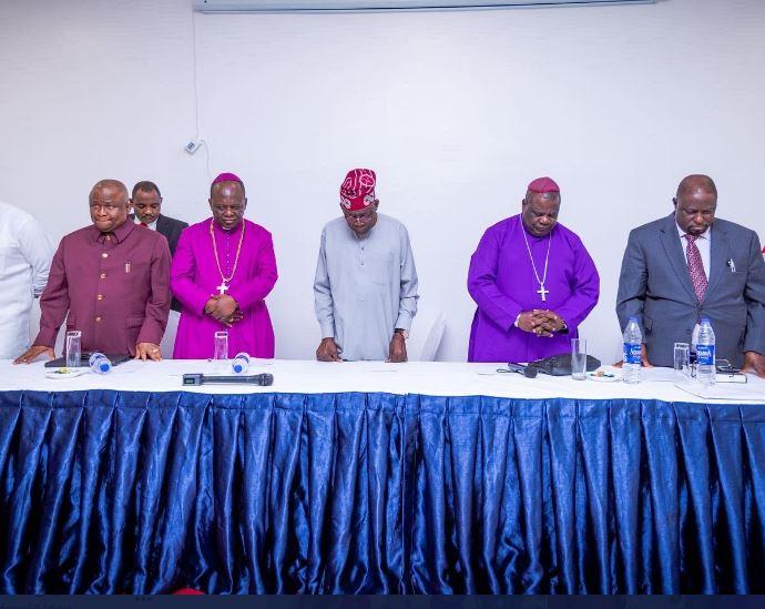 Tinubu3 [Photos] Tinubu meets bishops, says choice of Shettima not a threat to Christian