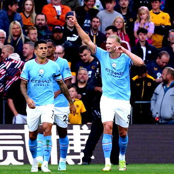 Man City record fifth win of the season as Haaland nets again
