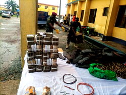 Police parade ex-DSS officer, 9 suspects over alleged bullion van robbery in Abia