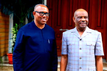 [Photos] Wike hosts Peter Obi&nbsp;