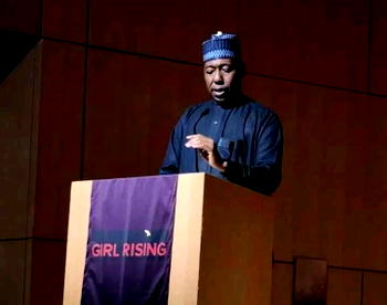 New York: Zulum addresses multinational groups on girls’ education