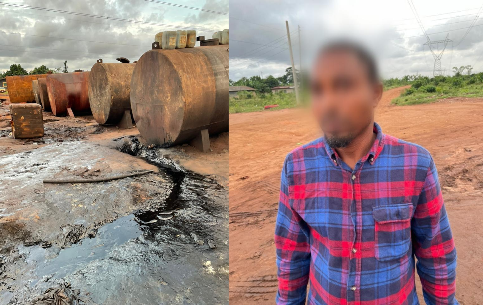 Police bust illegal petroleum refining sites in Edo, arrest two suspects,  recover trucks