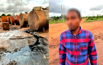 Police bust illegal petroleum refining sites in Edo, arrest two suspects, recover trucks