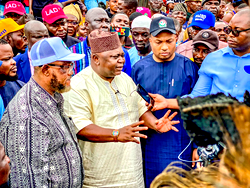Adebutu visits Ogun tanker explosion scene, promises to construct 19.5km Giwa Oke-Aro Akute road