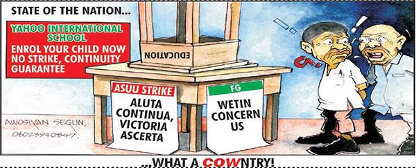 CA2 1 Cartoon: Country without education = Clowntry