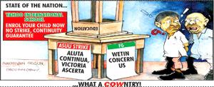 CA2 Cartoon: Country without education = Clowntry