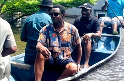 Photos: Jonathan visits flood victims in Bayelsa, says situation still depressing