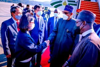 Photos: Buhari arrives Seoul for 1st World Bio Summit