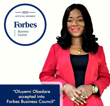 Obadare makes Forbes Business Council