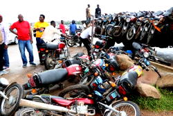 Enforcement of Okada ban: Task force impounds 82 motorcycles