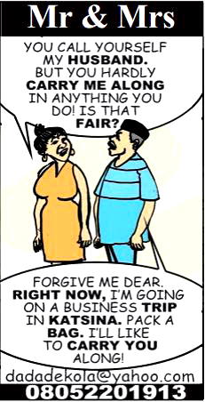 Mr & Mrs: Carrying her to ‘where she no know’