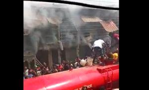 Fire Onitsha Market [Video] Fire razes Onitsha market, several injured