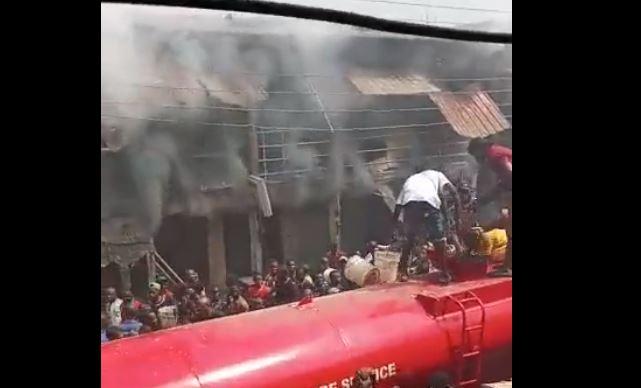 Fire Onitsha Market [Video] Fire razes Onitsha market, several injured
