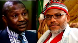 Nnamdi Kanu demands public apology, N20bn from Malami over defamation, libel