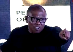 [Video] Moment Peter Obi got angry, tackled Melaye during presidential debate