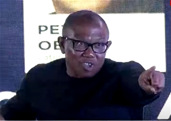 [Video] Moment Peter Obi got angry, tackled Melaye during presidential debate