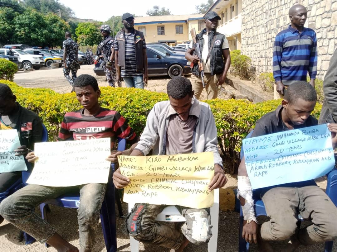 [Photos] Police parade 10 suspected kidnappers in Plateau