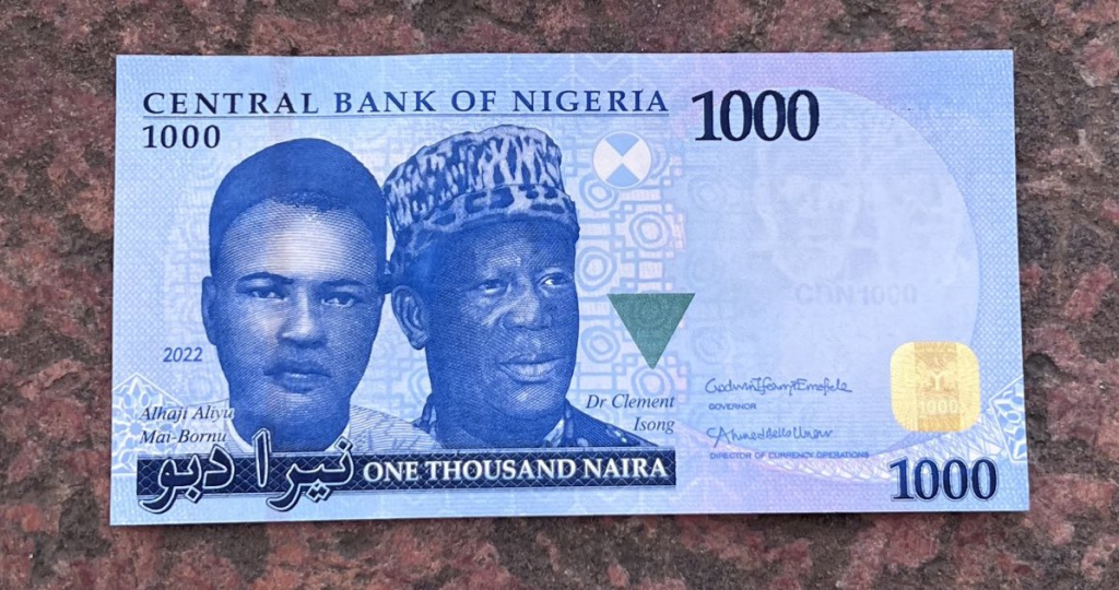 New One thousand naira notes