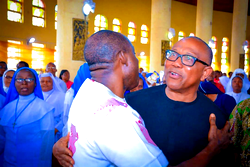 PHOTOS: Soludo, Peter Obi meet in Awka