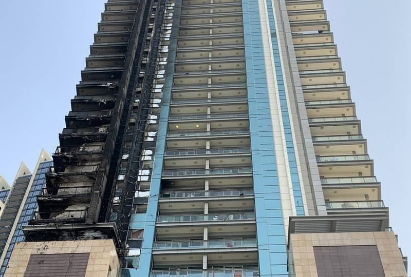 [Photos] Fire guts 35-storey building near Burj Khalifa