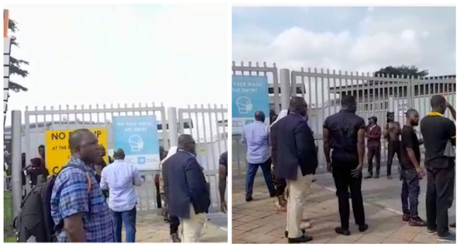 Aviation workers protest sacking of colleagues, shuts down Lagos airport -  Vanguard News