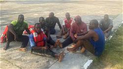 Navy rescues 10 crew members from capsized trawler in Lagos