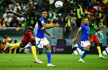 World Cup 2022: Cameroon’s Aboubakar stuns Brazil, gets sent off