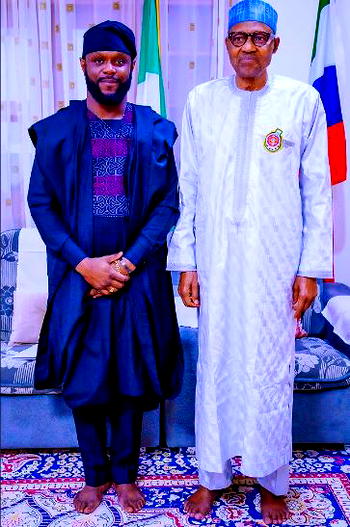 Seyi Tinubu pays condolence visit to President Buhari over death of niece