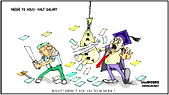 Cartoon: Medical doctor who uses machete for surgery