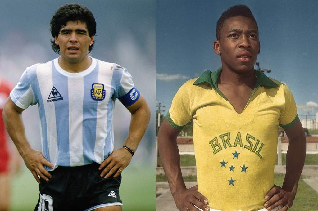 Pele and Maradona