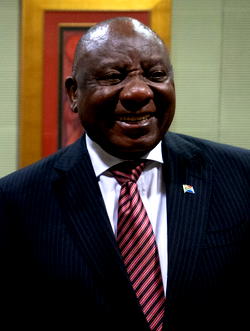 South Africa’s President Ramaphosa re-elected as ANC party leader